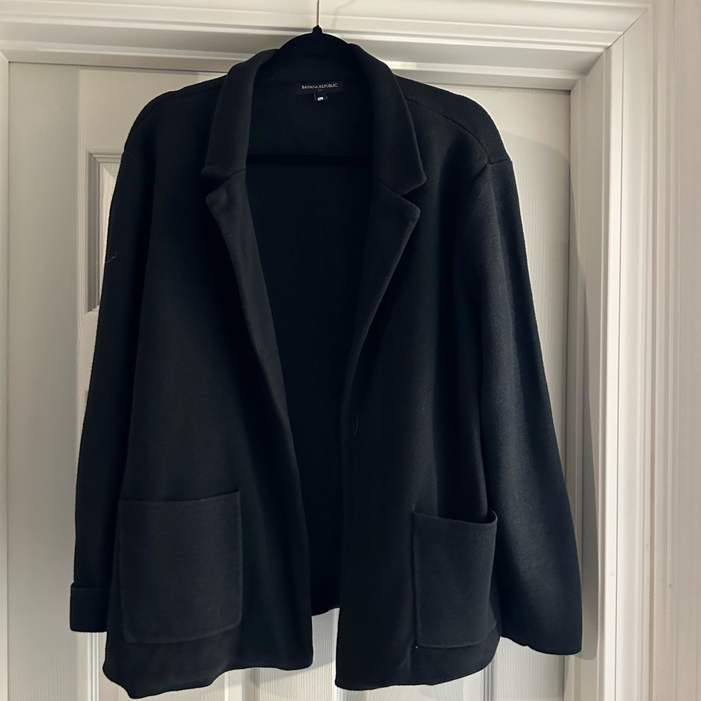 Banana Republic Black Knit Blazer